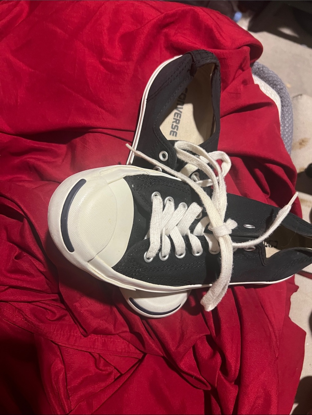 Converse Black and White Low-Top Canvas Sneakers: Jack Purcells